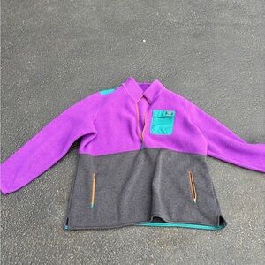 L.L. Bean Purple Fleece with Green Pocket